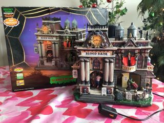 Lemax 55239 Spooky Town The Blood Bank Box Halloween Village Animated Sound