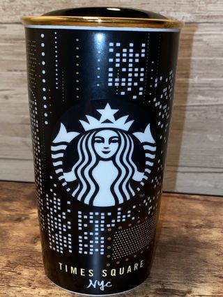 Starbucks 2015 York Times Square Ceramic 12oz.  Travel Mug Limited Edition