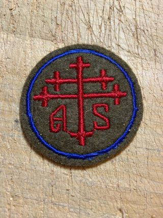 Wwii/ww2/post? - Us Army Patch - Unknown Unit/regiment " A - S " ? Beauty