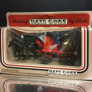London Fire Brigade Horse Drawn Fire Engine Models Of Days Gone (lledo) Boxed