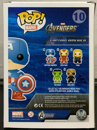 Funko Pop Marvel Captain America 10 Vaulted - Avengers Extra Fine C/W Protect 3