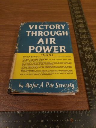 Victory Through Air Power By Major A P.  De Seversky Hardcover Book Wwii 1942