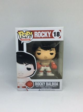 Funko Pop Movies Rocky Balboa 18 Vaulted Exclusive W Hard Stack Protector