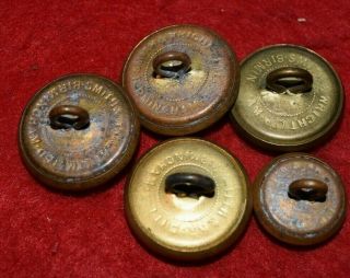 5 WW1/WW2 UK Royal Marine buttons 3