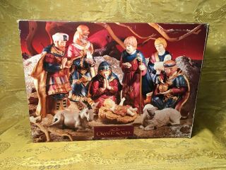 Grandeur Noel Collector Edition 9 Piece Hand - Painted Porcelain Nativity 10”set
