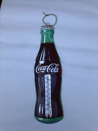 Vintage Mca Coca Cola Bottle Metal 16 " Thermometer Made In Usa Near