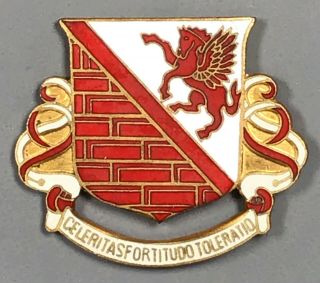 Post Wwii Army 809th Engineer Battalion Dui Di Unit Crest Cb Japan