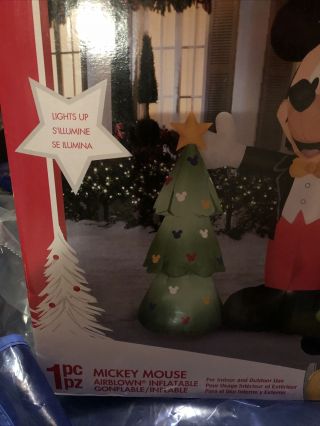 CHRISTMAS 7.  5 ' TALL AIRBLOWN INFLATABLE DISNEY MICKEY MOUSE CHRISTMAS TREE 2