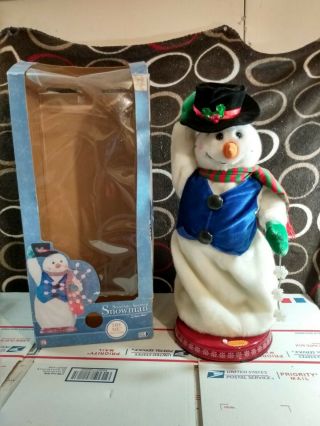 Gemmy Spinning Snowflake Snowman Animated Snow Miser Spin Not 16452