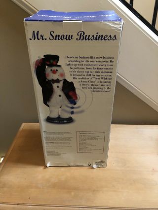 Gemmy 2003 Spinning Snowflake Snowman Mr.  Snow Business FULLY 3