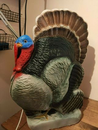 Thanksgiving Union Don Featherstone Blowmold Tom Turkey Lighted 25 "