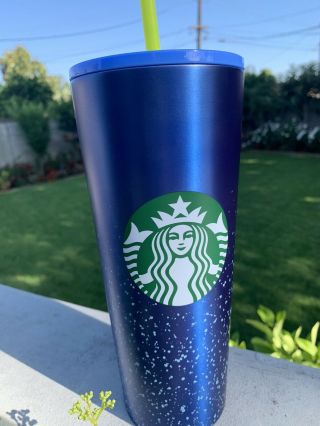 Starbucks Tumbler Limited Edition Summer 2020 Blue Speckled Stainless Steel