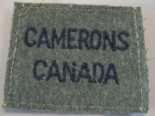 Ww2 Canadian Army Cameron 