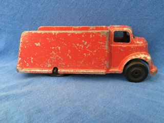 1940s Slik - Toys Cab Over Engine Red Coe Truck Vintage Diecast Aluminum Lansing