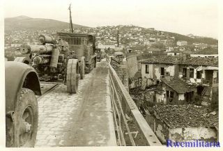 Port.  Photo: Balkan Blitz German Sdkfz Halftracks Tow 15cm Guns; Veles,  Serbia