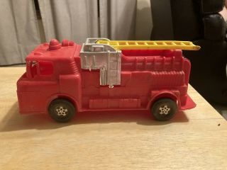 Vintage Gay Toys Inc Plastic Toy Fire Engine With Ladder 3
