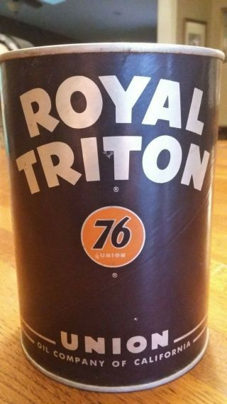 Vintage Royal Triton Union 76 Oil Can - Full