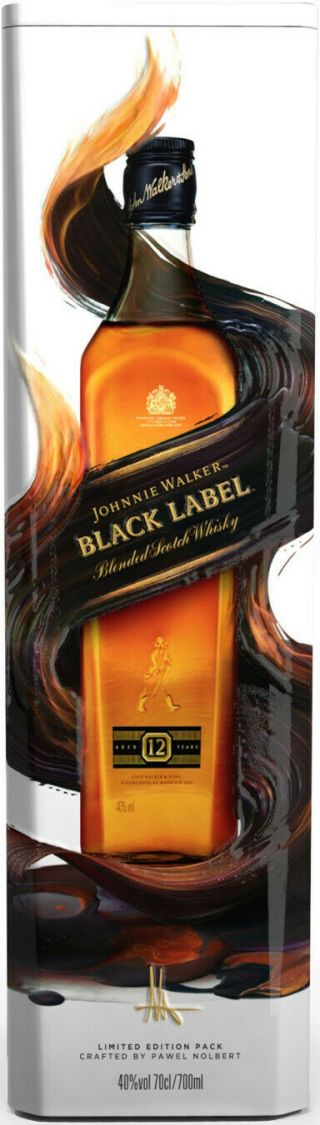 Johnnie Walker Black Label - Limited Edition Metal Case - Gift Box - 700ml