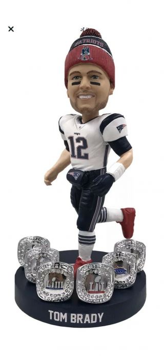 Tom Brady (england Patriots) 6x Bowl Champ Ring Base Ex Bobblehead