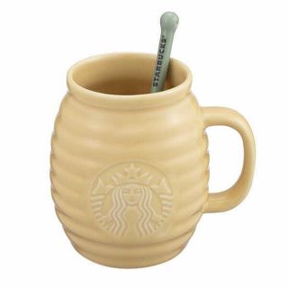 Starbucks Taiwan Bee Honey Jar Mug With Spoon 12oz