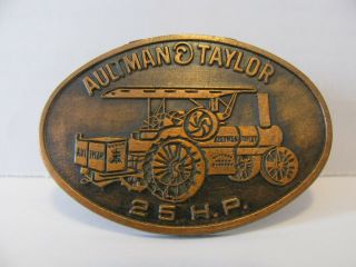 Aultman Taylor Machinery Co Mansfield Ohio Steam Tractor Hat Lapel Pin Fob Old