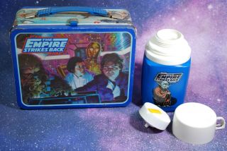 Vintage Star Wars Empire Strikes Back Metal Lunchbox,  Thermos King Seeley 1980