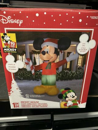 Disney Mickey Mouse In Red Holiday Sweater Airblown Inflatable 1004392009