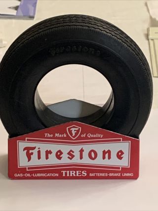 Vintage Firestone Tire Small Desk Top Advertising Display