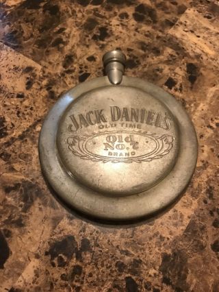 Vintage Jack Daniels Old Time No.  7 English Pewter Flask