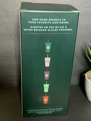 Starbucks 2020 Holiday Reusable 5 Pk Cold Cups w/ Lid,  Straws BPA 3