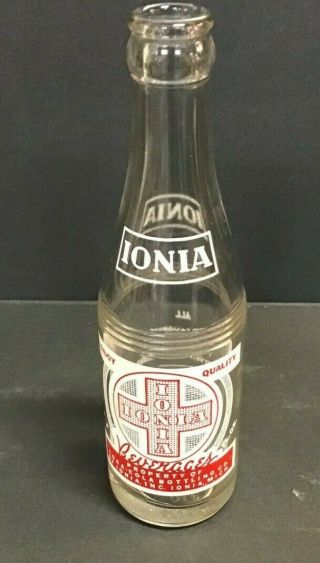 Vintage Coca Cola Bottling Co Ionia Mich Mi Michigan Glass Soda Pop Bottle