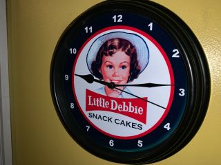 Little Debbie Snack Cakes Bakery Store Kitchen Diner Advertising Wall Clock Sign