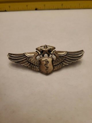 Post Ww2 Us Air Force Chief Flight Surgeon Wings Sterling Clutchback