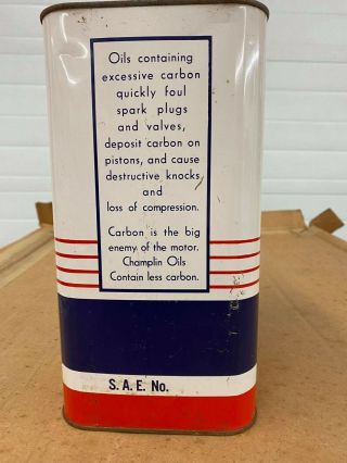 Vintage H and H Special Motor Oil 2 Gallon Can Champlkin Oil Oklahoma 1964 3