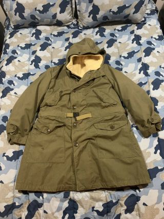 M1947 Us Army Pile Parka Mountain Troops 1950 Dated Size X - Large Rare Unissued