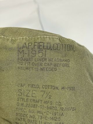 US Korean War Hat Cap Field Cotton M - 1951 M51 7 1/2 Cold Weather Helmet Ear Flap 3