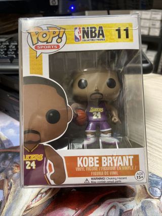 Funko Pop Nba Kobe Bryant 24 Purple Away Jersey Authentic Comes With Cover