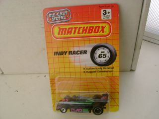 1992 Matchbox Superfast Mb65 Black 5 Rad Racing Team Indy Racer On Card