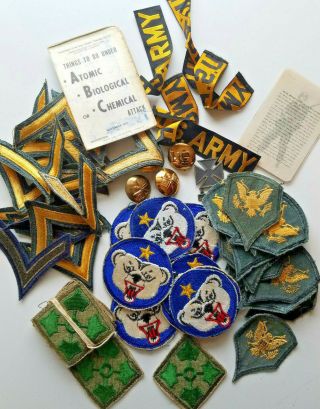 Us Army Vintage Patches,  Cuff Links,  Publications,  1950s Alaska 4th Infantry