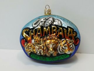 Shambala Blown Glass Ornament Signed By Tippi Hendren For The Roar Foundation.
