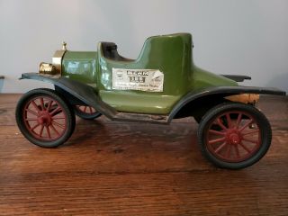 Vintage Model T Ford Car Truck Green Jim Beam Whiskey Decanter Empty