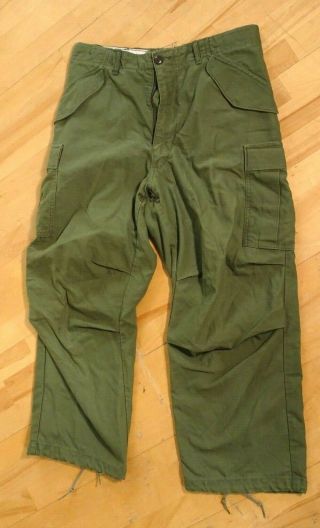 Vintage Korean War Era M1951 Short Medium Us Army Field Pants Trousers