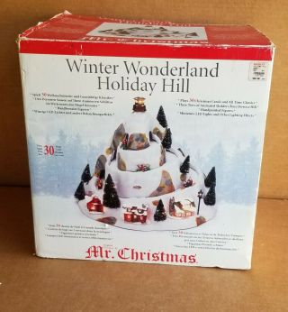 Mr.  Christmas Winter Wonderland Holiday Hill Plays 30 Songs Lights Up Sledding