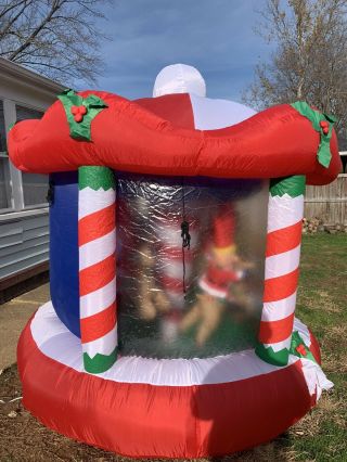 2005 GEMMY AIRBLOWN INFLATABLE 8 FT.  ANIMATED ROTATING MERRY CHRISTMAS CAROUSEL 5