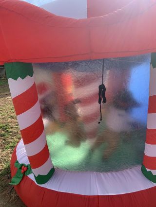 2005 GEMMY AIRBLOWN INFLATABLE 8 FT.  ANIMATED ROTATING MERRY CHRISTMAS CAROUSEL 6