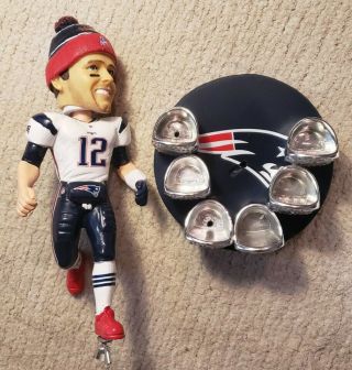 Tom Brady (england Patriots) 6x Bowl Champ Ring Base Ex Bobblehead (op