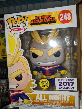Funko Pop All Might Glow In The Dark My Hero Academia Funimation Excl