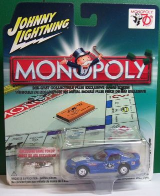 Johnny Lightning Monopoly Boardwalk 98 Dodge Viper & Game Token 70th Anni.