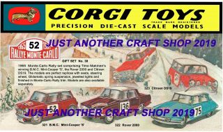 Corgi Toys Gs 38 Monte Carlo Gift Set Large Poster Shop Sign Advert Leaflet 1965