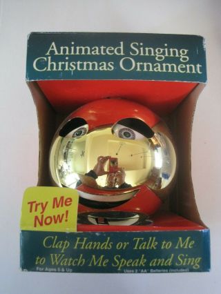 Animated Singing Christmas Ornament Clap Hands Nos